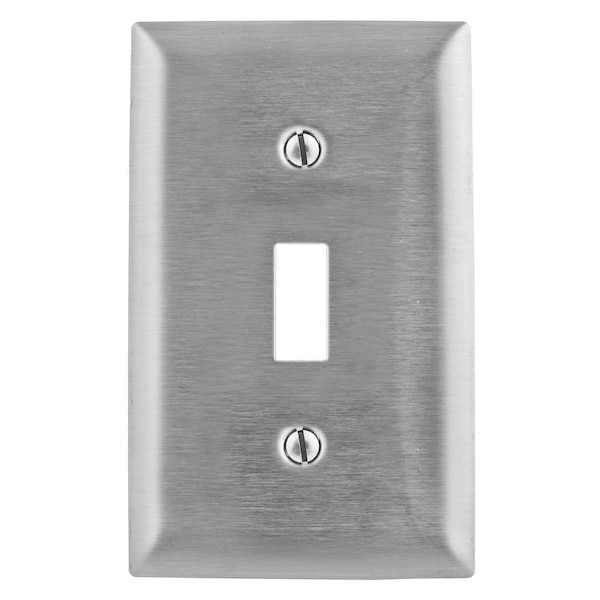 Hubbell Wiring Device-Kellems Screw Mount, Number of Gangs: 1-Gang Stainless Steel, Type 302/304 SS1C - main